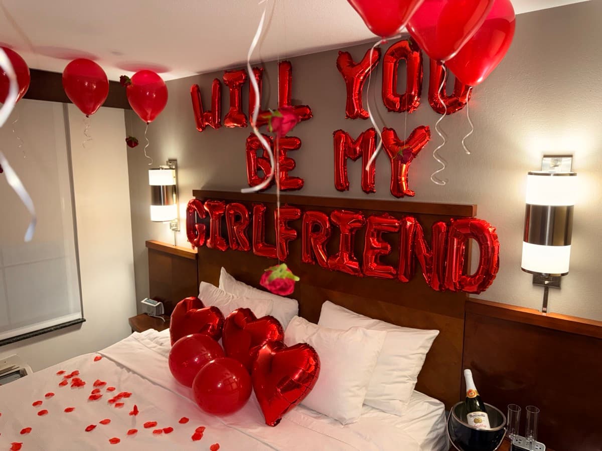 Romantic proposal setup